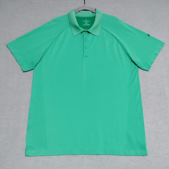 Fabletics Mens Golf Polo Shirt The Training Day Size XL Green Active Wicking - Picture 2 of 10